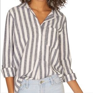 Sanctuary Striped Tunic Gray Size Small